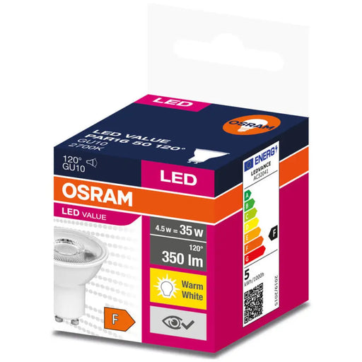 LED КРУШКА GU10 5W 2700K OSRAM