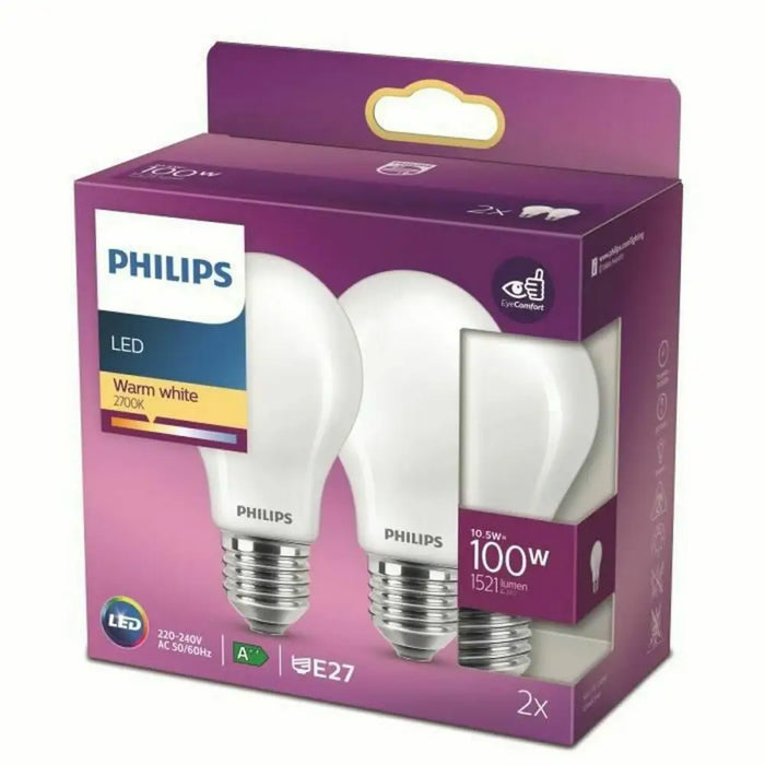 LED крушка Philips 100 W Бял D A++ E27 2 броя (2700 K)