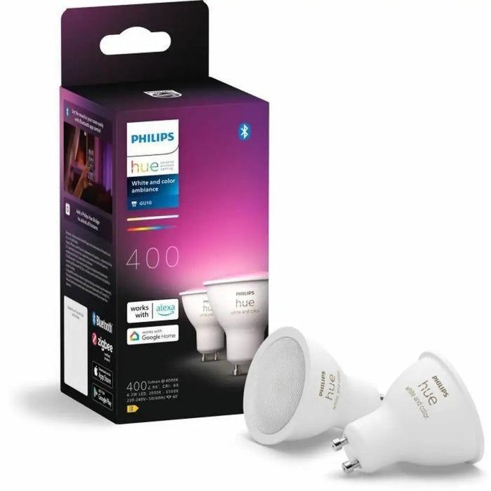 LED крушка Philips Бял E GU10 400 lm 2 броя (6500 K)