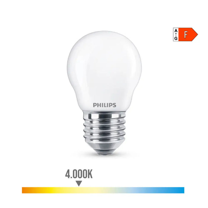 LED крушка Philips Бял F 40 W 4,3 W E27 470 lm 4,5 x 7,8 cm