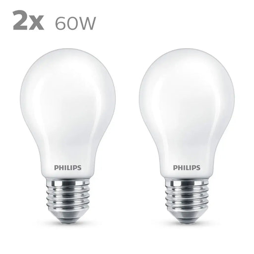 LED крушка Philips Classic Standard 60 W Бял E E27 (2700 K)