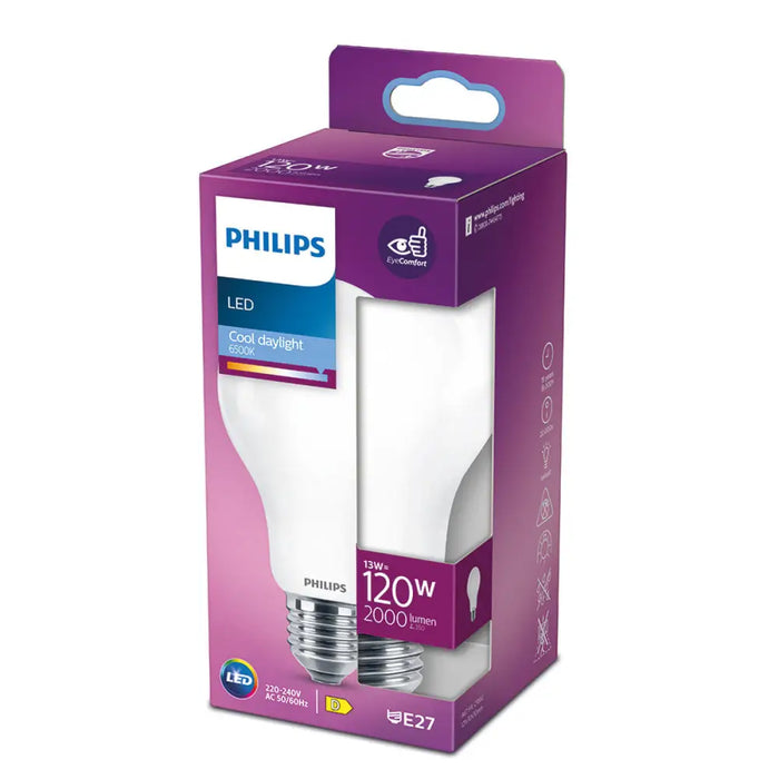 LED крушка Philips D 120 W 13 W E27 2000 Lm 7 x 12 cm (6500