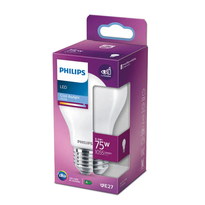 LED крушка Philips E 8,5 W E27 1055 lm Ø 6 x 10,4 cm (6500