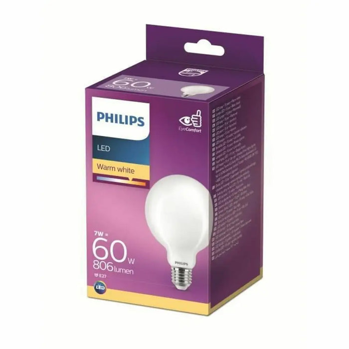 LED крушка Philips Equivalent 60 W Бял E E27 (2700 K)