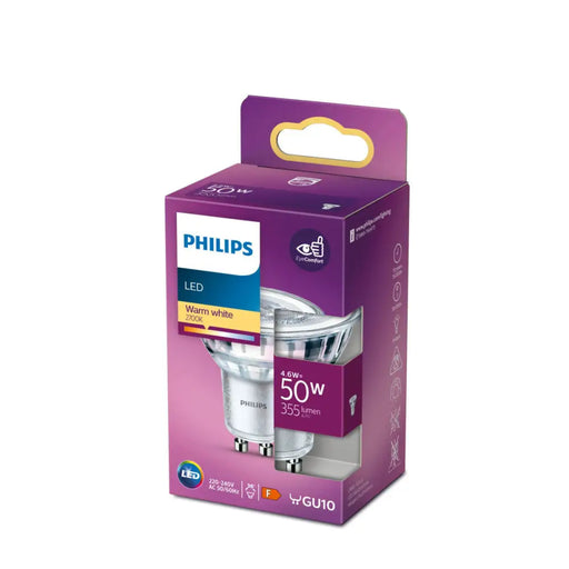 LED крушка Philips F 4,6 W GU10 390 lm 5 x 5,4 cm (2700 K)