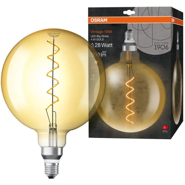 LED КРУШКА VINTAGE E27 4W GLOBE 200MM OSRAM