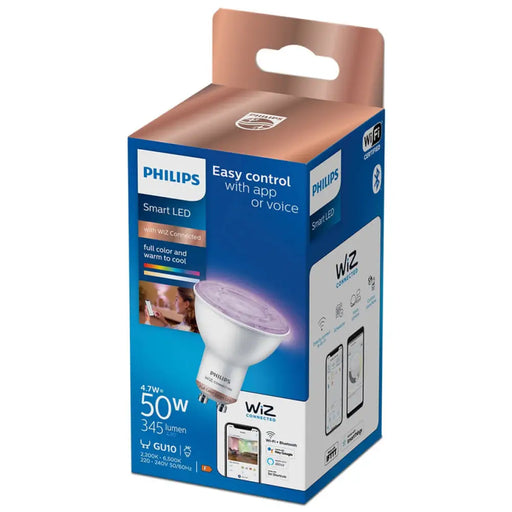 LED КРУШКА GU10 4.7W 22-65K 345LM ДИМИРУЕМА МАТ RGB WI-FI