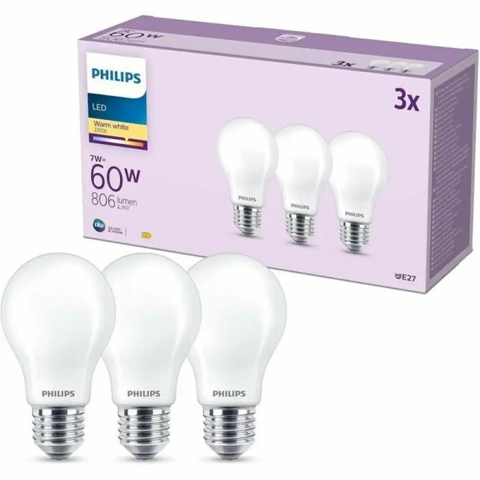 LED крушка Philips A60 E27 Топло Бяло E 7 W 60 W E27 806 lm