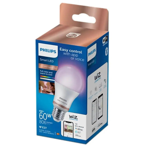 LED ЛАМПА МАТ 8W E27 RGB PHILIPS WIZ