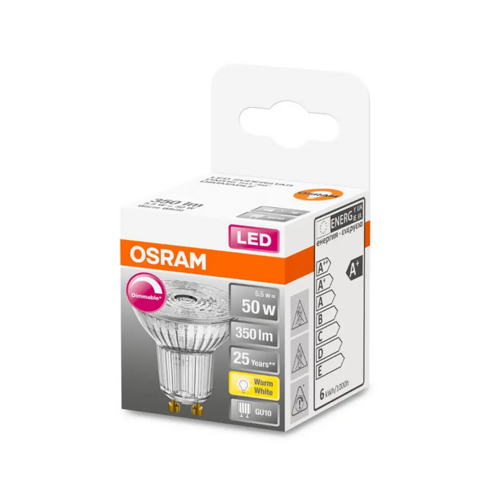 LED ЛАМПА СПОТ 2700К GU10 ДИМ. 350LM