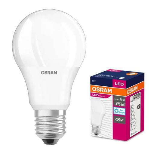 LED ЛАМПА VALUE CLA40 470lm/840 E27 LEDVANCE