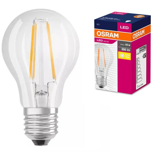 LED ЛАМПА VALUE FILAMENT CLA60 806lm/827 E27 LEDVANCE
