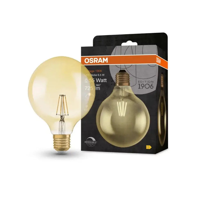 LED ЛАМПА VINTAGE 1906 LED DIM CL GLOBE125 GOLD55 6,5W/824