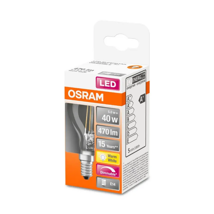 LED ЛАМПА CLP40 FIL 2700К E14 ДИМ. 470LM