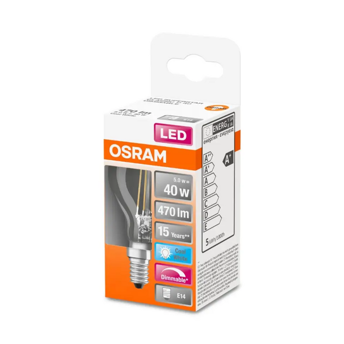 LED ЛАМПА CLP40 FIL 4000К E14 ДИМ. 470LM