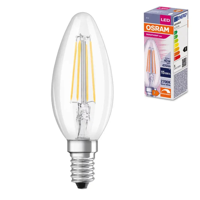 LED ЛАМПА PARATHOM DIM CLB FIL40 4.5W/827 E14 LEDVANCE