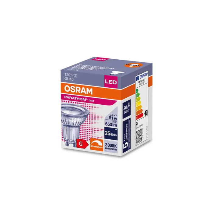 LED ЛАМПА PARATHOM DIM PAR16 80 120° 8W/930 GU10 LEDVANCE