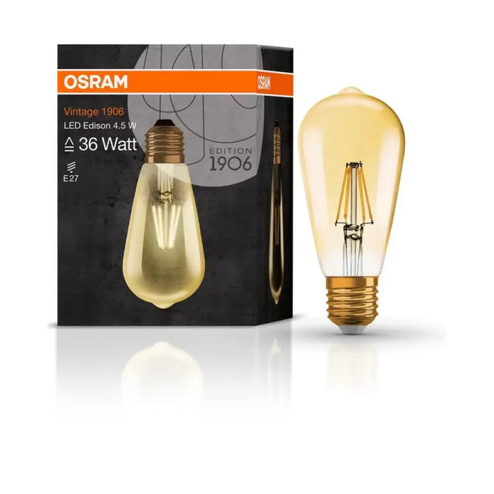 LED ЛАМПА VINTAGE 1906 LED CL Edison FIL GOLD 36/4,5W/825