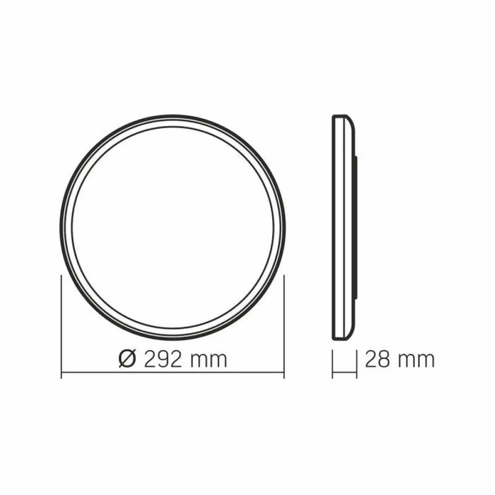 LED ЛАМПА VL-DL3R-184W CEILING RD 18W/4K/WH VIDEX
