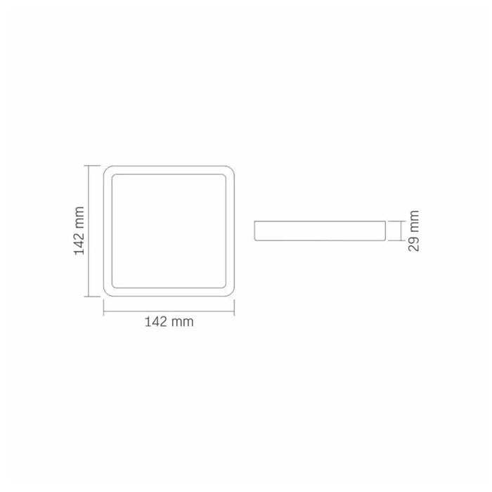 LED ЛАМПА VLE-DLSS-124 SURFACE FRAME SQ 12W/4K/WH VIDEX