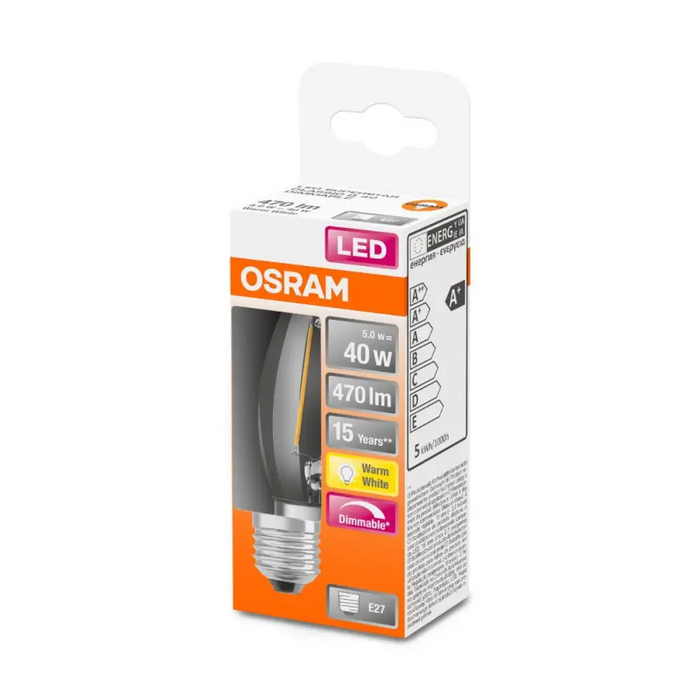 LED ЛАМПА CLB40 FIL 2700К E27 ДИМ. 470LM