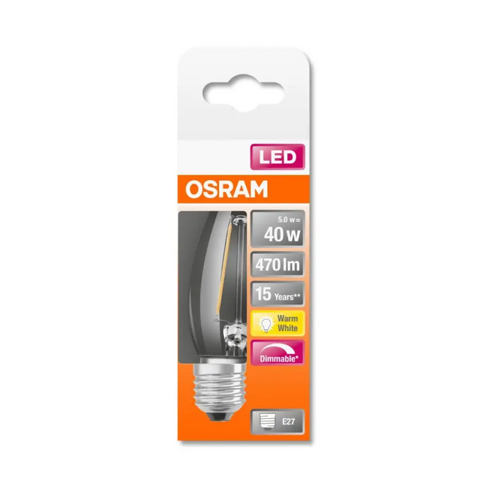 LED ЛАМПА CLB40 FIL 2700К E27 ДИМ. 470LM