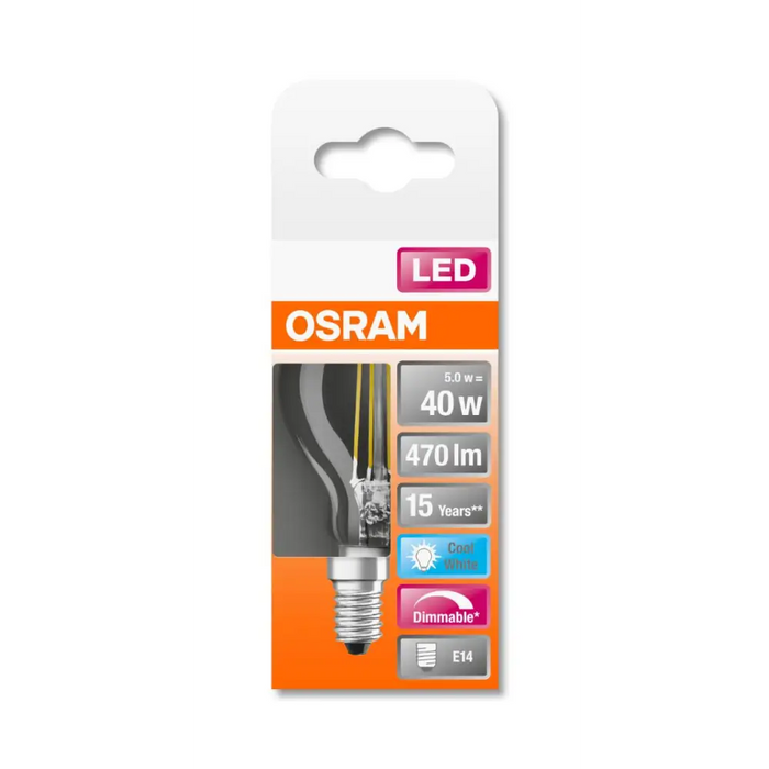 LED ЛАМПА CLP40 FIL 4000К E14 ДИМ. 470LM