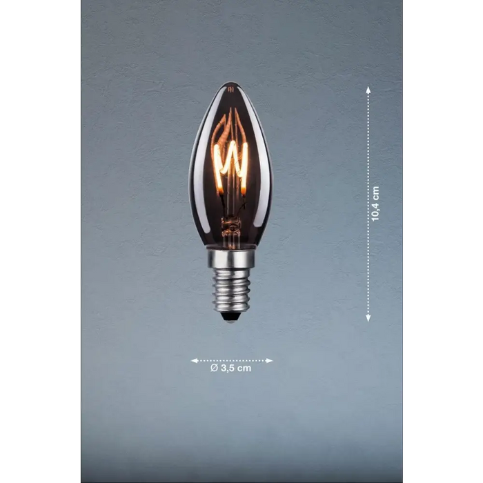 LED ЛАМПА E14 2W 25LM 1800K СВЕЩ ЧЕРНА