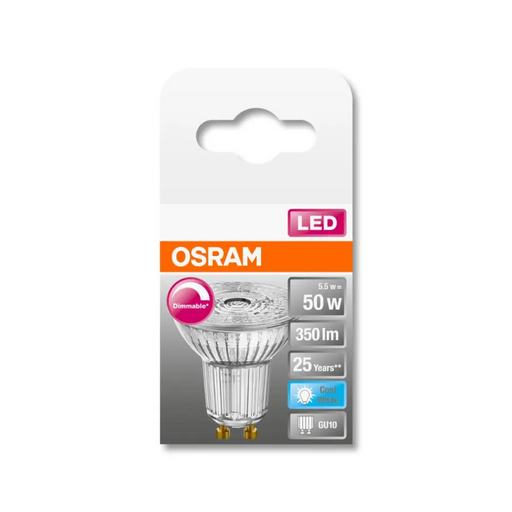 LED ЛАМПА СПОТ 4000К GU10 ДИМ. 350LM