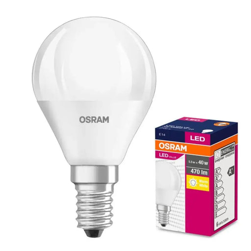 LED ЛАМПА VALUE CLP40 470lm/827/ E14 LEDVANCE