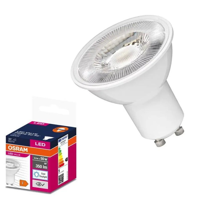 LED ЛАМПА VALUE PLAST PAR16 50 36° 5W/865 GU10 LEDVANCE