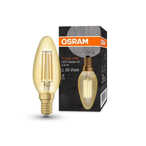 LED ЛАМПА VINTAGE 1906 LED CL B FIL GOLD 35 4W/825 E14
