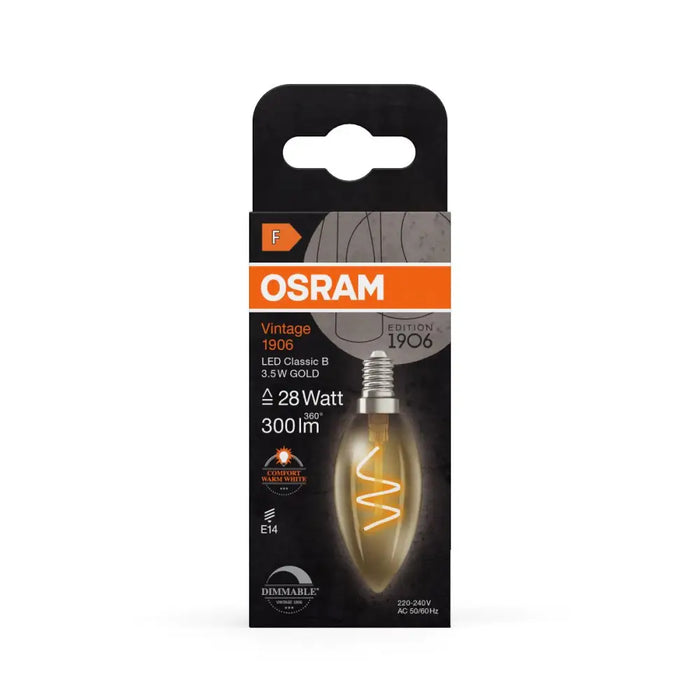 LED ЛАМПА VINTAGE СВЕЩ GOLD28 DIM E14