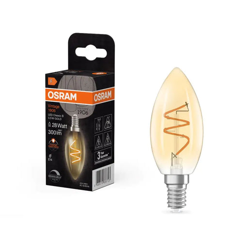 LED ЛАМПА VINTAGE СВЕЩ GOLD28 DIM E14