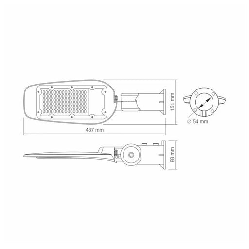 LED ЛАМПА ЗА ОТКРИТО VLE-SLe14-505 STREET LED 50W/5K VIDEX
