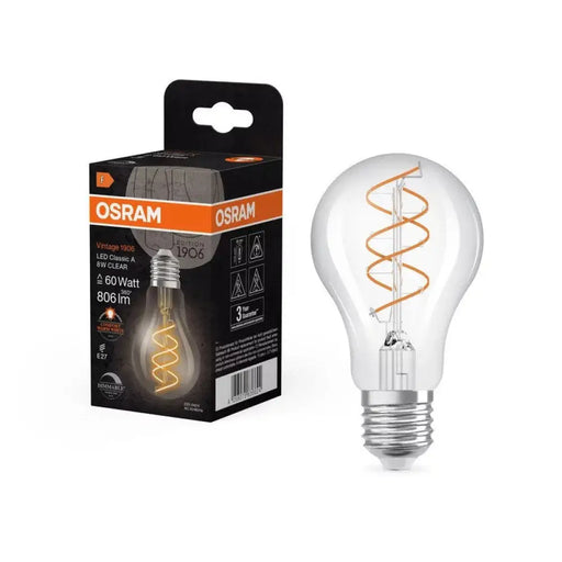 LED ЛАМПА VINTAGE 1906 CLA60 CLEAR DIM 8W/922 E27 LEDVANCE