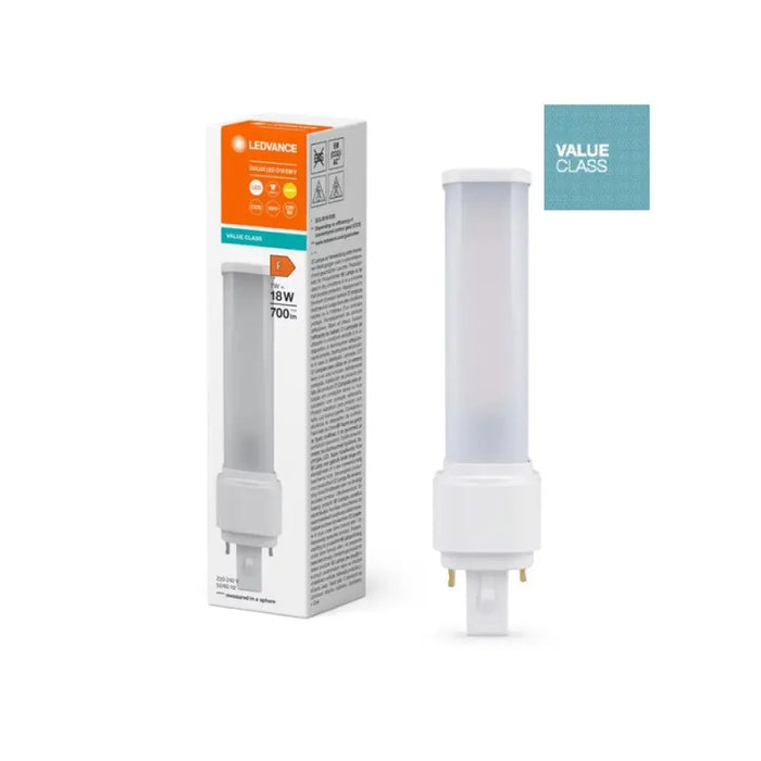 LED ЛАМПА DULUX LED D18 EM & AC MAINS V 7W 830 G24D-2