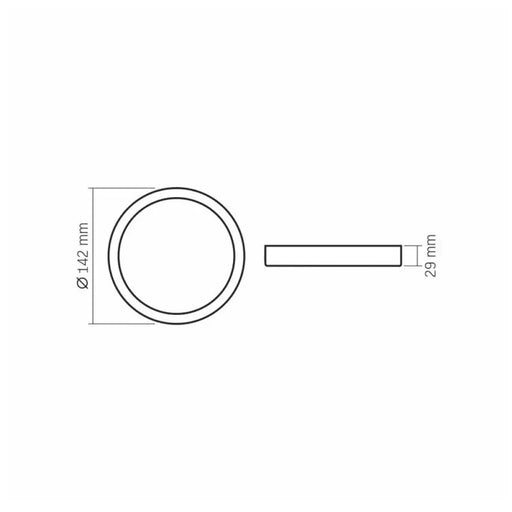 LED ЛАМПА VLE-DLRS-124 SURFACE FRAME RD 12W/4K/WH VIDEX