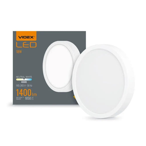 LED ЛАМПА VLE-DLRS-184 SURFACE FRAME RD 18W/4K/WH VIDEX