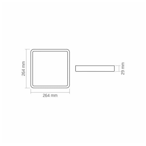 LED ЛАМПА VLE-DLSS-244 SURFACE FRAME SQ 24W/4K/WH VIDEX