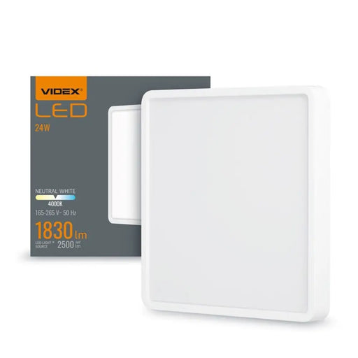 LED ЛАМПА VLE-DLSS-244 SURFACE FRAME SQ 24W/4K/WH VIDEX
