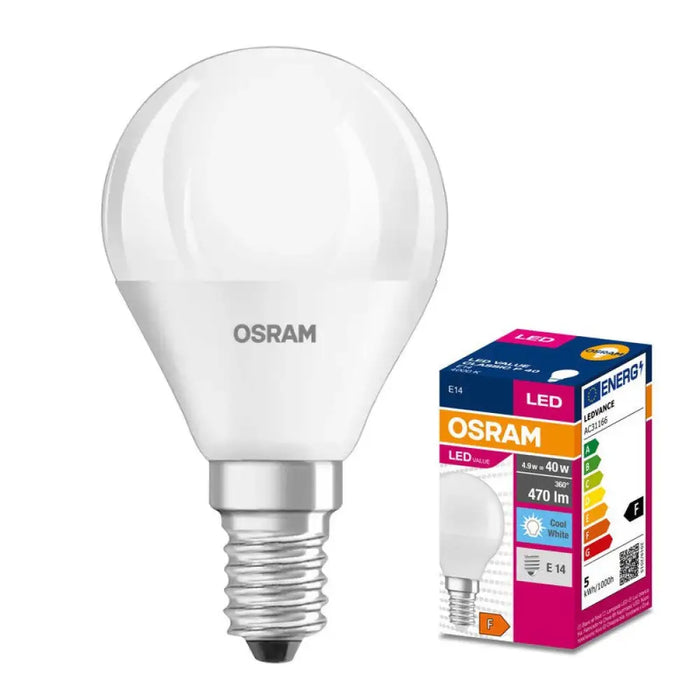 LED ЛАМПА VALUE CLP40 470lm/840/ E14 LEDVANCE