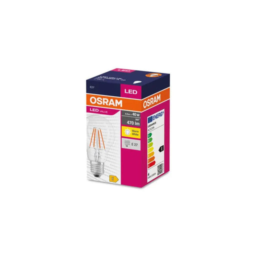 LED ЛАМПА VALUE FILAMENT CLA40 470lm/827 E27 LEDVANCE