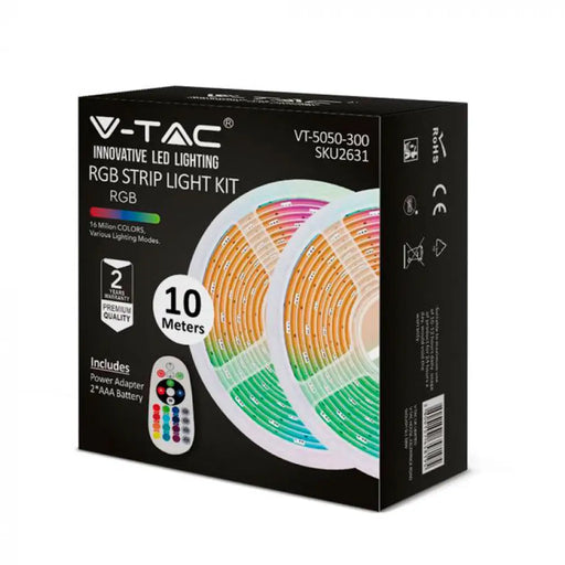 LED ЛЕНТА КОМПЛЕКТ 2X5M RGB IP20 V-TAC