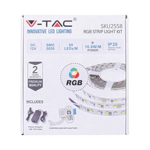LED ЛЕНТА КОМПЛЕКТ 7/10W 60/5M IP20 RGB V-TAC