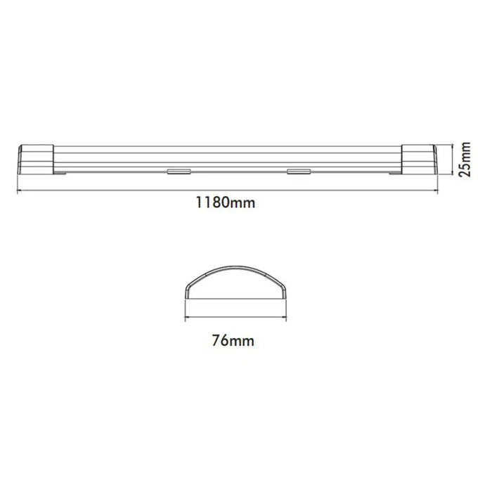 LED ЛИНЕЙНО ТЯЛО 36W 6000K 3672LM 120CM VITO FIT-A