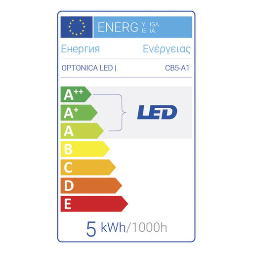 LED ЛУНА 5W 4000K КРЪГ OPTONICA