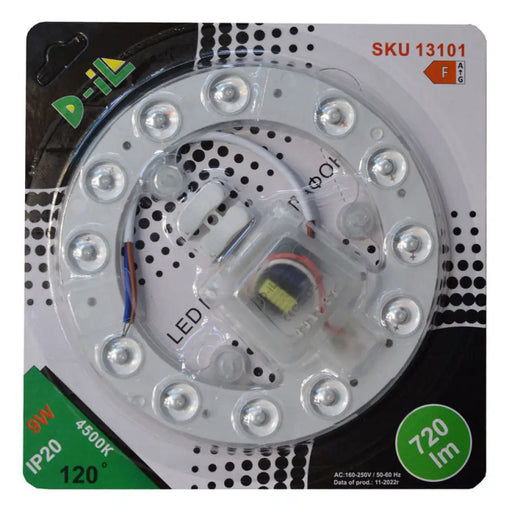LED МОДУЛ ЗА ПЛАФОН 9W 4500K D-IL