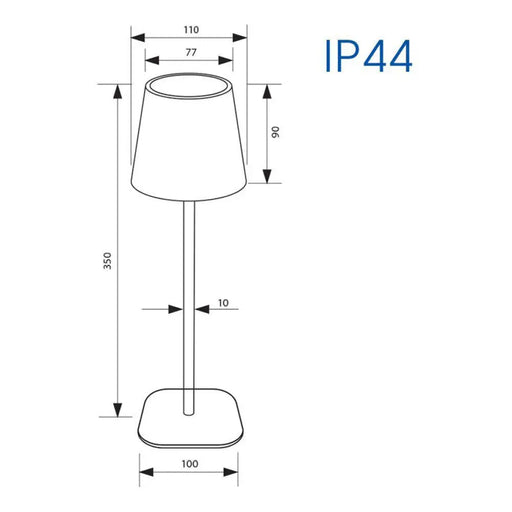 LED НАСТОЛНА ЛАМПА 3W 3000-6400K 200LM ЧЕРНА VIVALUX FRIDA