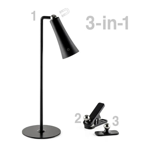 LED НАСТОЛНА ЛАМПА 3W 4000K МАГНИТНА ЧЕРНА OMNIA FLEXY